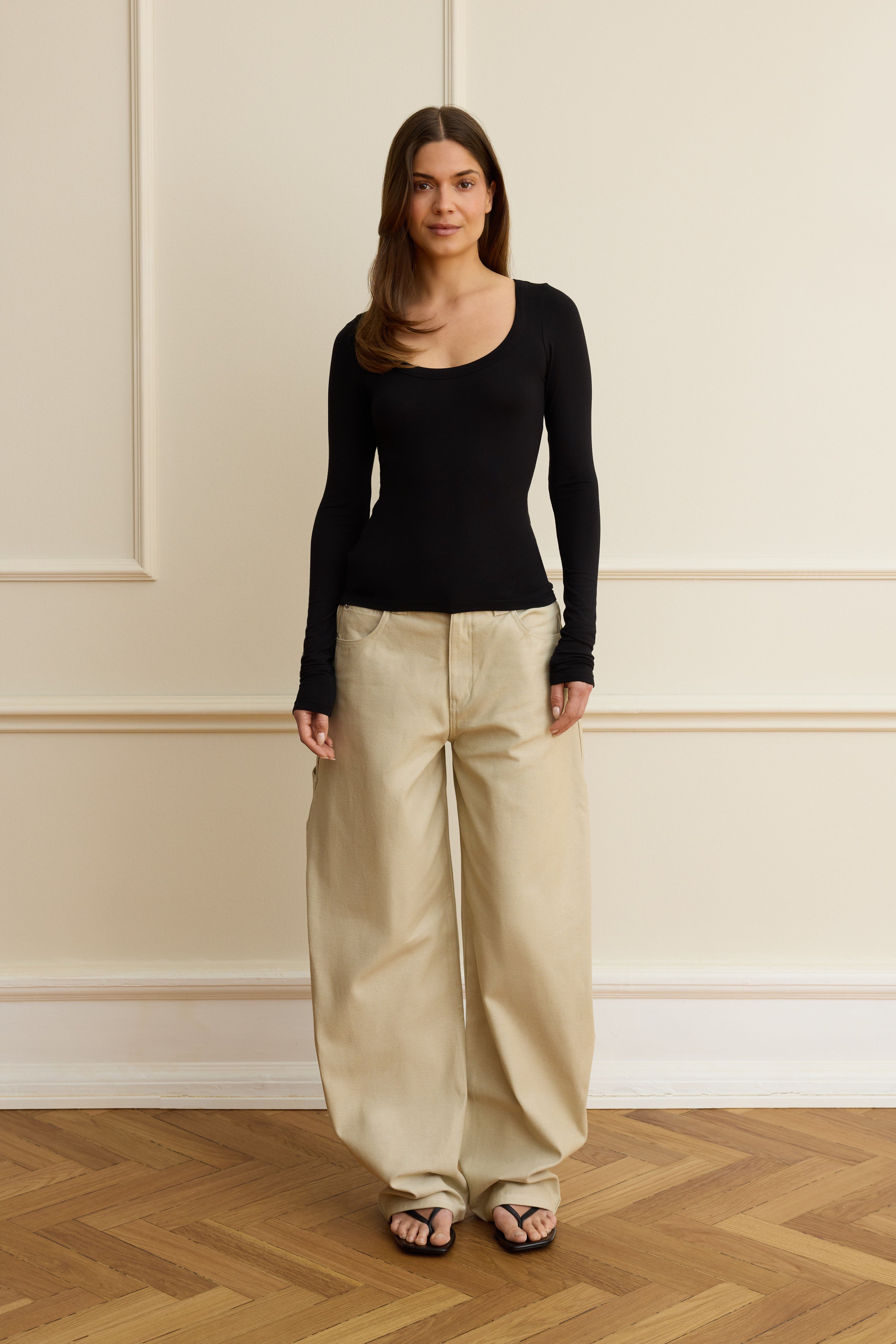 Black soft curve top