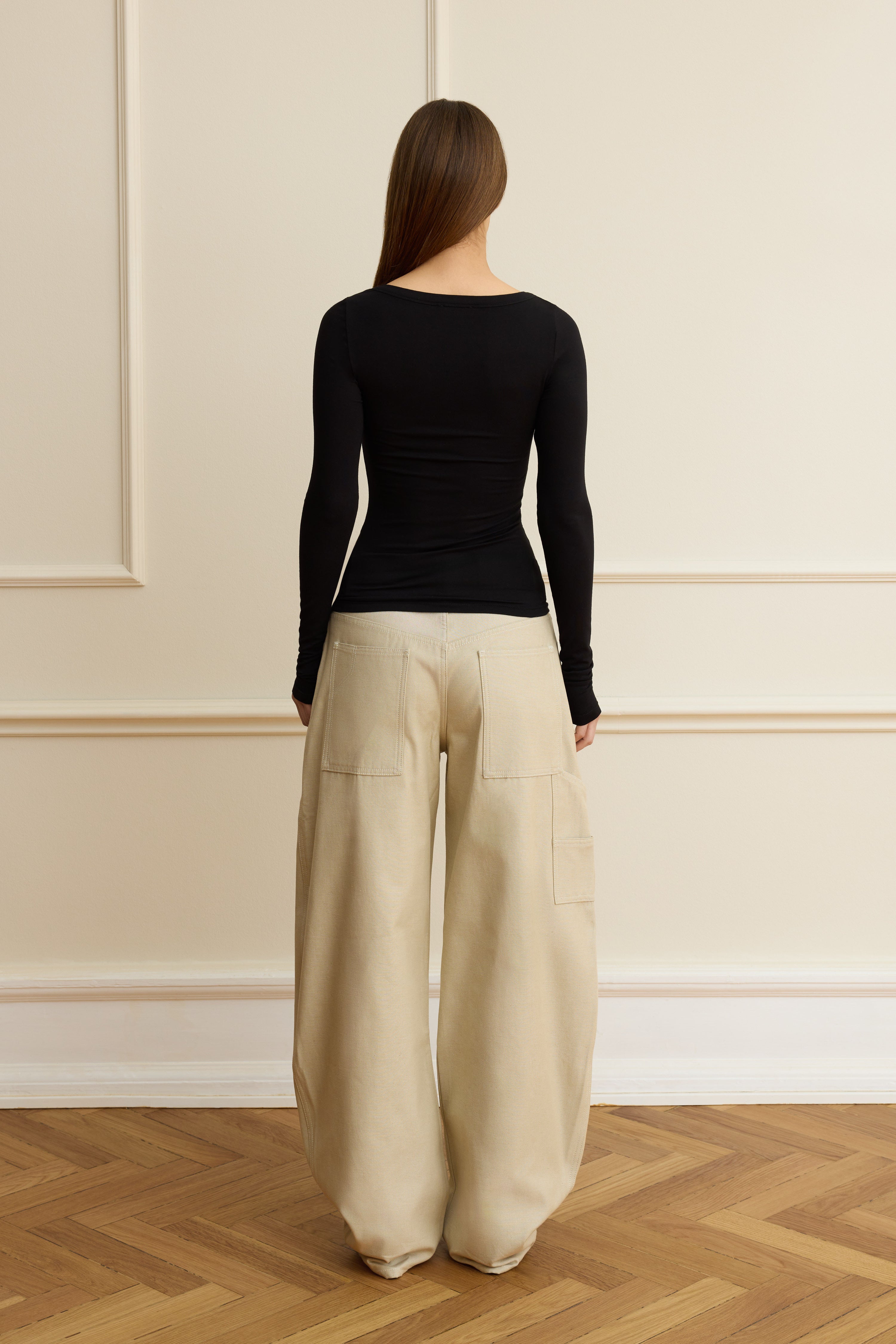Black soft curve top